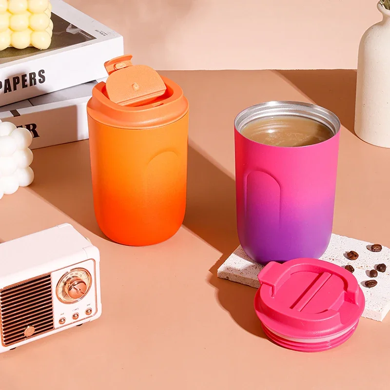 Taza de café de acero inoxidable 316, termo térmico a prueba de fugas, vaso de doble pared, termo aislado para bebidas de viaje