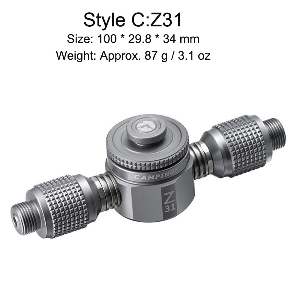 Multifuntional Gas Burner Cartridge Head Conversion Adapter Nozzle Flat Tank Convertor Aluminum Alloy Gas Stove Adapter: Style C for flat