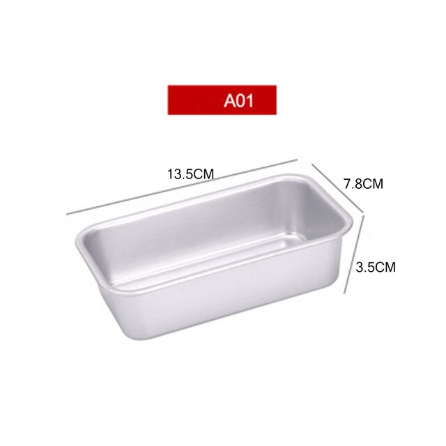 Rectangle Baking Pan Bakeware Cake Bread Toast Aluminum Mold Pan Cheese Cakes Dishes Kitchen Baking Tool Party: A01