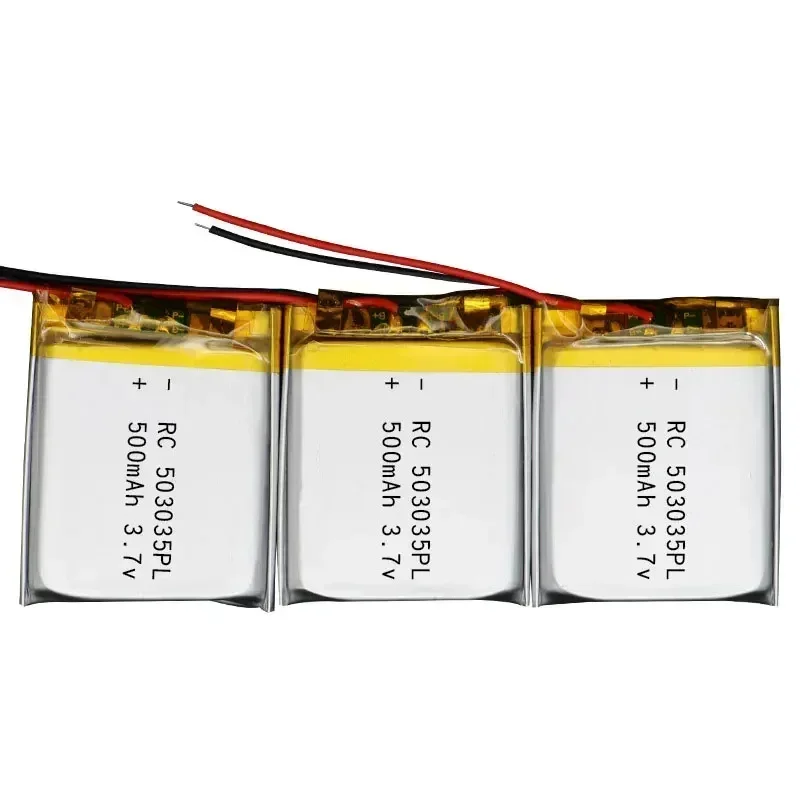 503035 Akumulator litowo-polimerowy 3,7 V 500 mAh Li po ion Lipo do nawigacji MP3 GPS DVD