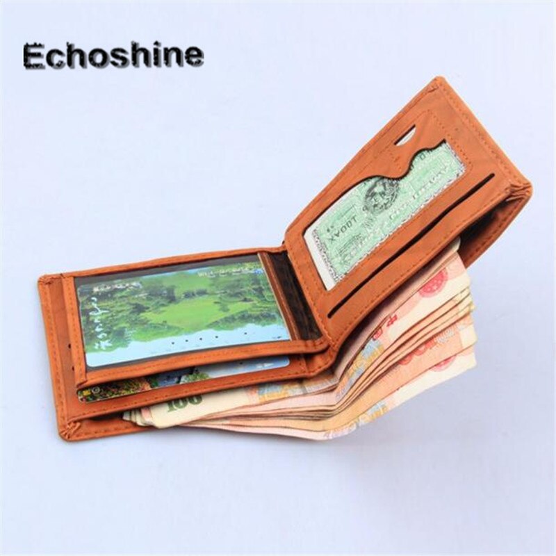 Mode En Goede Mannen Lederen Kassabon Houder Organizer Bifold Purse Id-Credit Kaarthouder A8