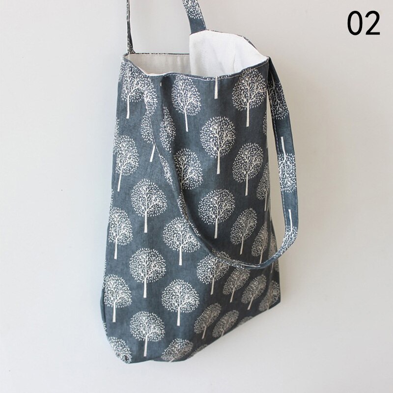 41*32Cm Aankomst Vrouwen Meisje Opvouwbaar Herbruikbare Print Boodschappentas Eco Tote Handtas Strandtas Katoen Linnen schoudertas: 2