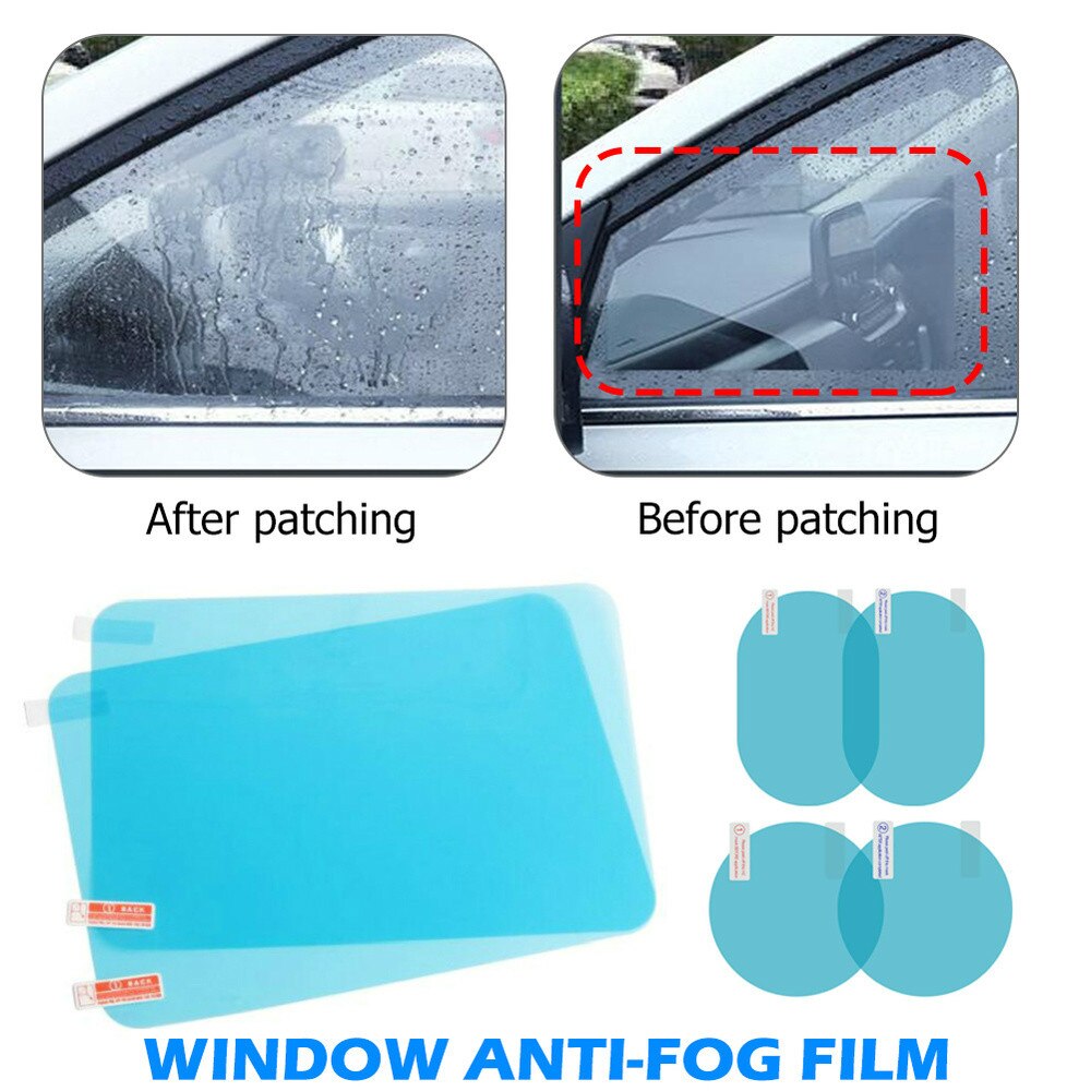 2/4PCS Car Side Rearview Mirror Waterproof Anti-Fog Film Side Window Glass Film Can Protect Your Vision Driving On Rainy Days