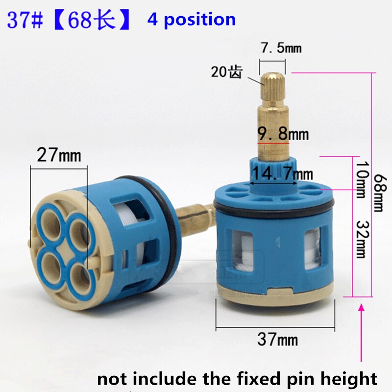 1PC Shower Room Faucet Cartridge Accessories Shower Head Bathtub Water Mixing Valve 3 Position 4 Position Concealed Installation: 37mm Dia. 4P 68mm L