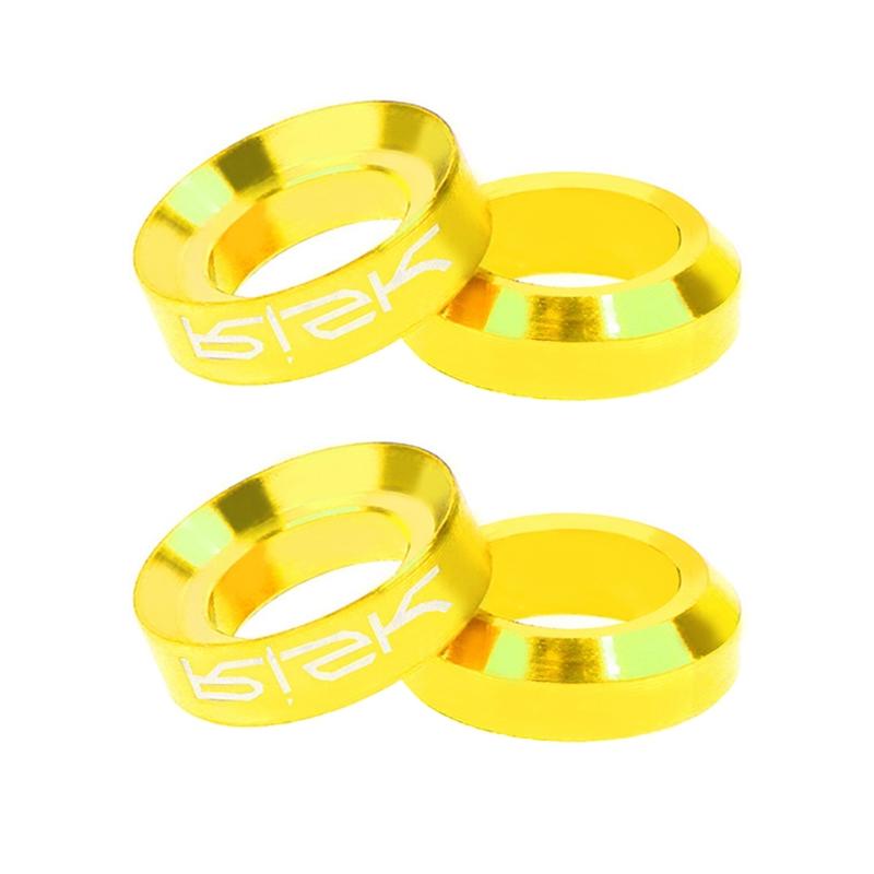 Espaciador de arandela cóncava y convexa para bicicleta de montaña, pinza de freno de disco M68D, titanio M6, 2 pares: Golden
