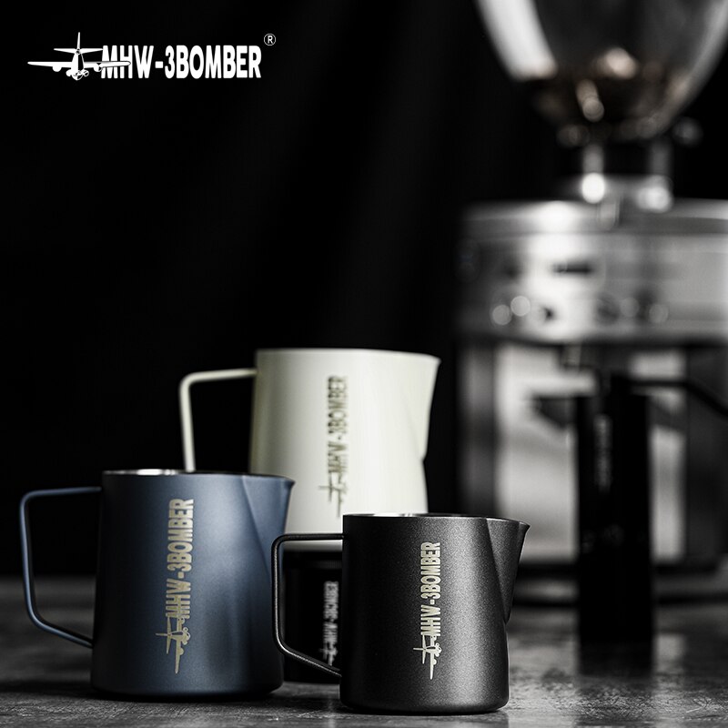 MHW-3Bomber Milch Krüge Milchaufschäumer Krug Krokodil Auslauf Edelstahl Barista Werkzeuge Kaffee Zubehör ziehen Blume