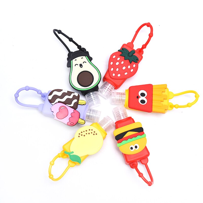 Mini soporte desinfectante de manos para fruta, soporte portátil de viaje para Gel de seguridad, contenedores para dispensador de jabón líquido, soporte para manos, 30ml, 1 ud.