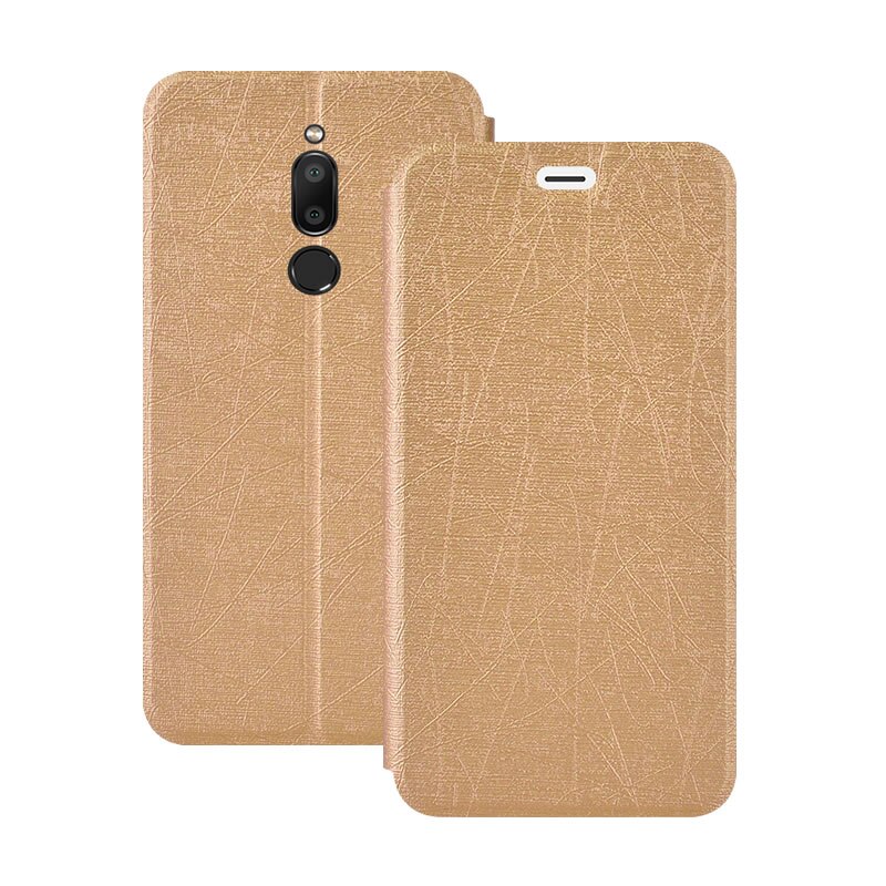 Para meizu M6T funda global funda delgada de cuero PU soporte de TPU suave funda con tapa para meizu MX6 M6 Note M6S funda para meizu 16xs: For Meizu M6 Note / Dorado