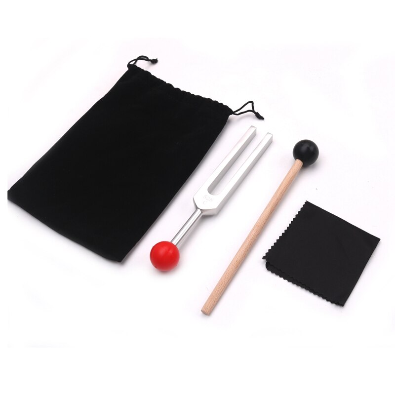 Tuning Fork, 528 Hz Tuning Fork with Silicone Hammer and Cleaning Cloth Repair Tuning Fork