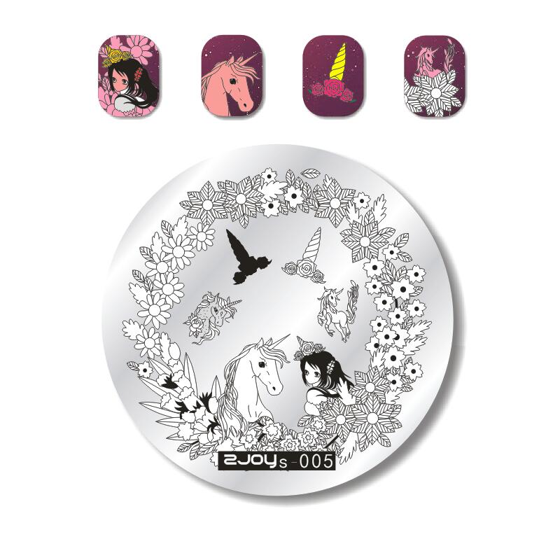 Plaques d'estampillage d'ongle KADOU/zjoies polonais de noël pour les pochoirs de manucure 14.5*9.5 Konad timbre estampillage modèle de manucure: zjoys-005