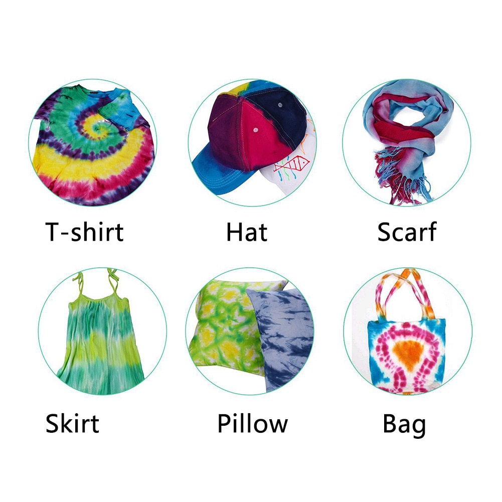 2/3 Color Tie Dye Kit Permanent DIY Fabric Textile Tie Dye Kit Clothing Graffiti Pigment Set Garment Tie Dye Pigment Set