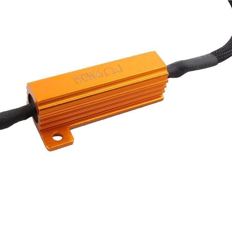 2 uds. De resistencias de carga LED H7, Bombilla de faro LED, decodificador LED de 6 ohmios de resistencia para coche