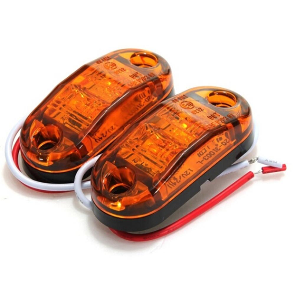 10Pcs Amber Clearance Trailer Lights Car Truck Side Marker Lights Tail Lamp 12V 24V LED Truck Accessories