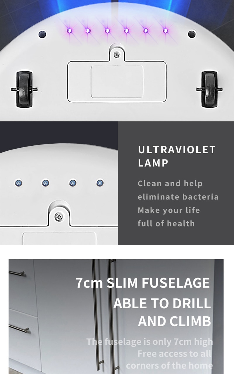 Automatic Robot Wireless Sweeping Vacuum Cleaner Dry Wet Cleaning Machine Charging Intelligent Vacuum Cleaner Home