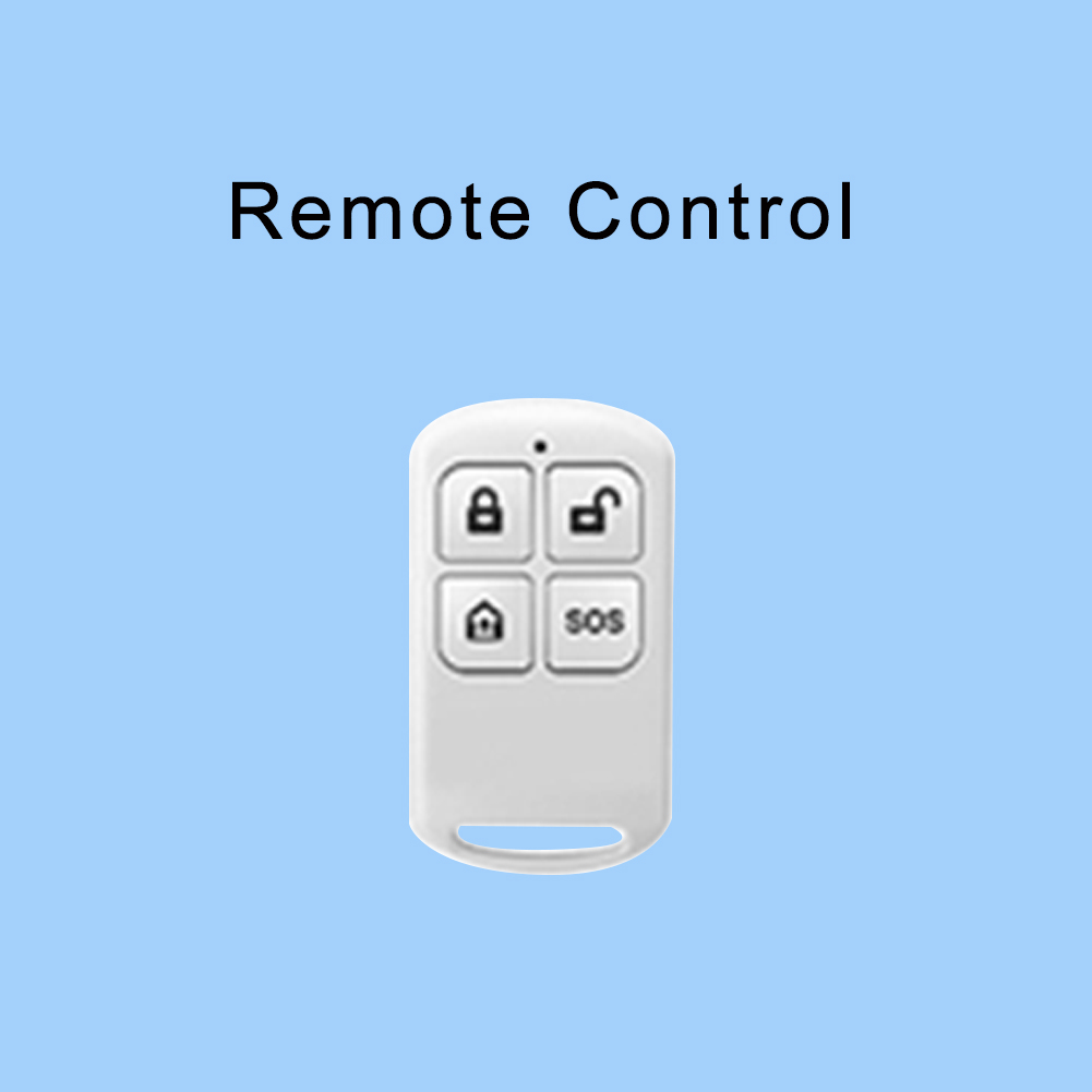 ACJ 433MHz Home Burglar Alarm System Accessories Wireless Link Smoke Alarm Door Magnetic Water leak Detector RFID Control: Brown