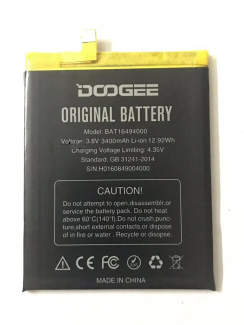 Teléfono original doogee F7, batería de alta capacidad, 3400mah, para doogee F7
