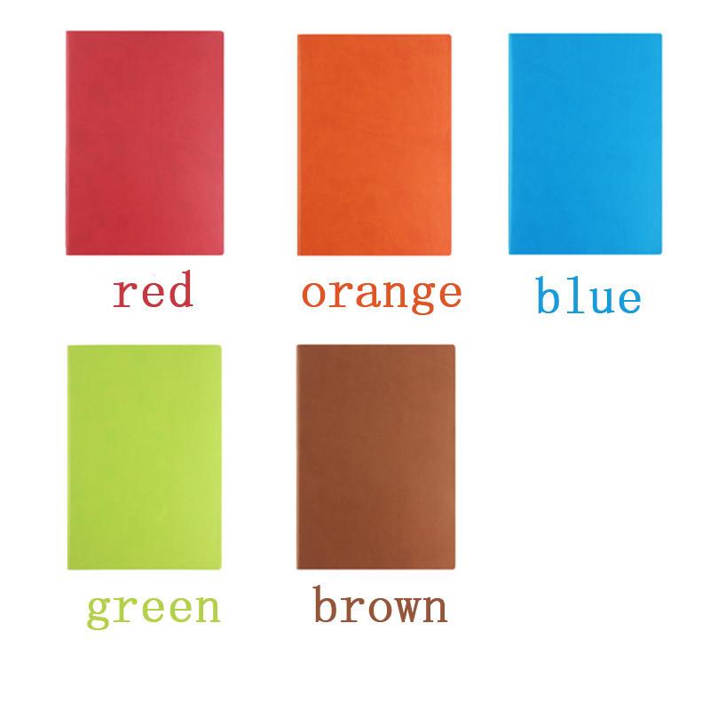 RuiZe cute korean notebook A5 leather diary school note book journal daily memo hardcover notebook thick paper rainbow edge