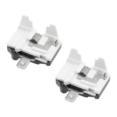 2 Pcs Refrigerator Thermal Overload Protector 1/6HP 125W Compressor Replacement