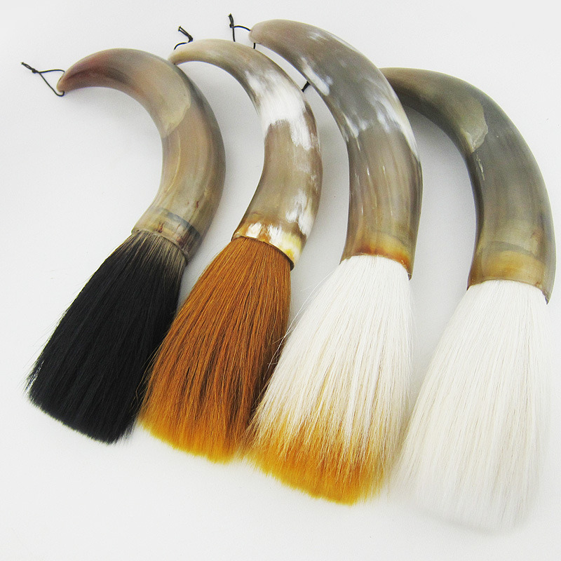 Natural Horn Calligraphy Brush Pen Chinese Caligrafia Brush Woolen