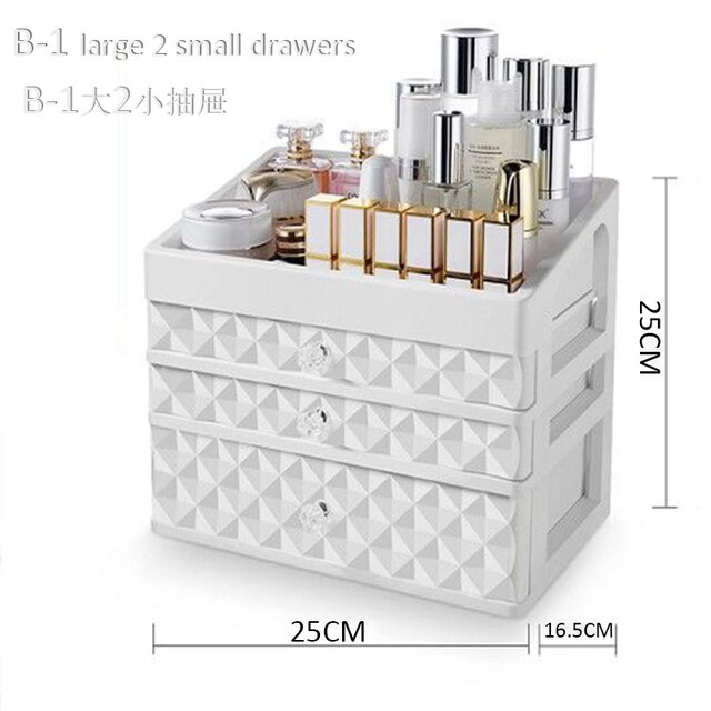 Cosmetic Organizers Drawer Makeup Organizer Cosmetic Case Waterproof Jewelry Box Beauty Skin Care Home Storage Box: A3
