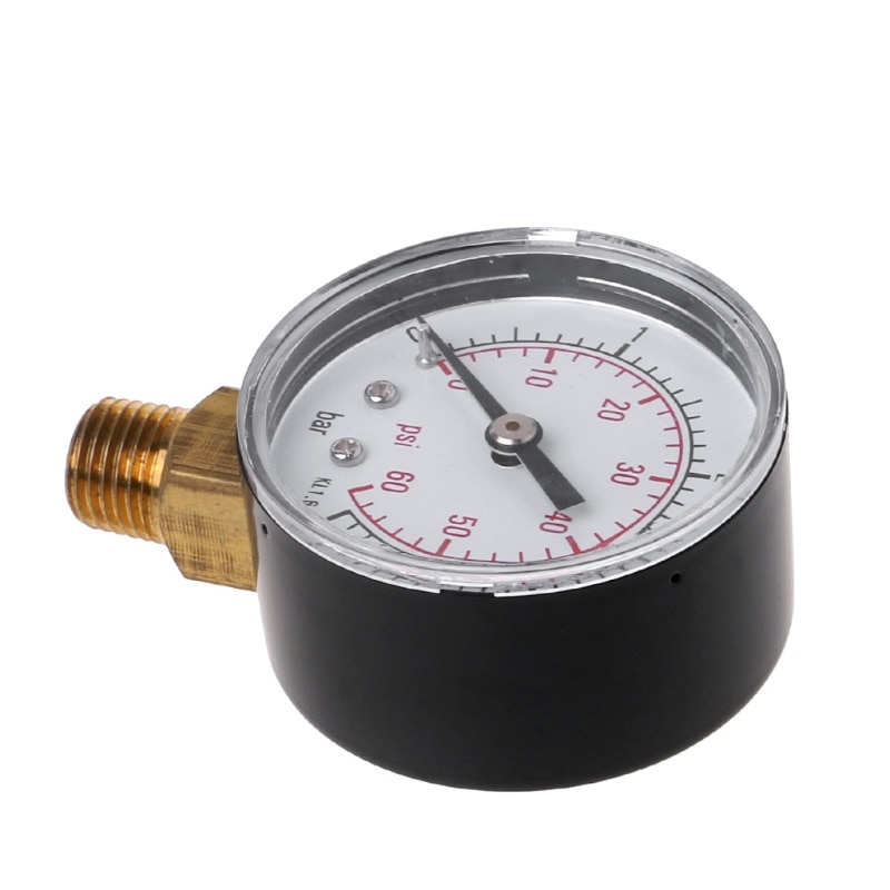 0-60 PSI Gauge Manometer Pressure Tester 1/4" NPT Mini Pressure Gauge Water Compressor Hydraulic Vacuum