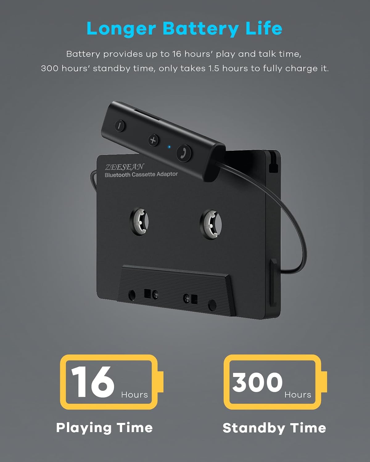 Adaptateur de Cassette Bluetooth 5.1 pour voiture, prise en charge de la carte TF, récepteur Audio Bluetooth de voiture, adaptateur de lecteur de bande pour véhicule