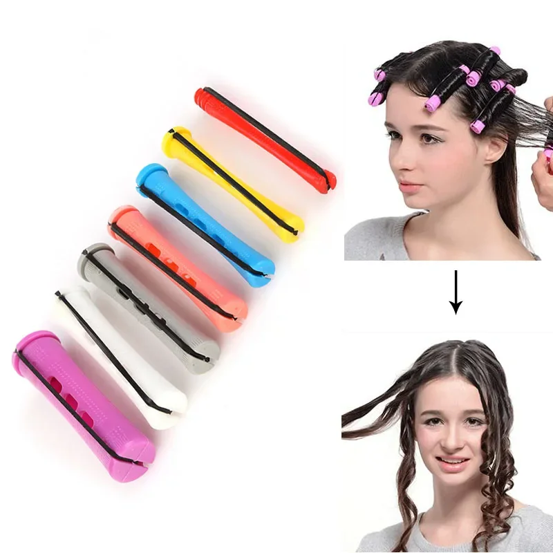 Juego de varillas para la permanente y rodillos para el cabello para mujer, rizador de pelo largo y corto con varillas de onda fría, herramientas para rizar el cabello, 12 unidades