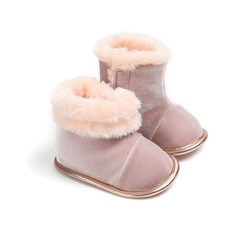 Winter Warm Baby Laarzen Effen Bling Jongens Meisjes Schoenen Rusland Zuigelingen Warme Schoenen Faux Fur Meisjes Baby Booties Lederen baby bootsY13