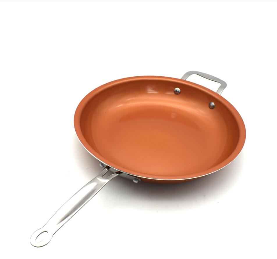 8/10/12 pulgadas antiadherente cobre sartén plancha parrilla Gas y Cocina de Inducción plancha herramientas de cocina accesorios de cocina utensilios de cocina