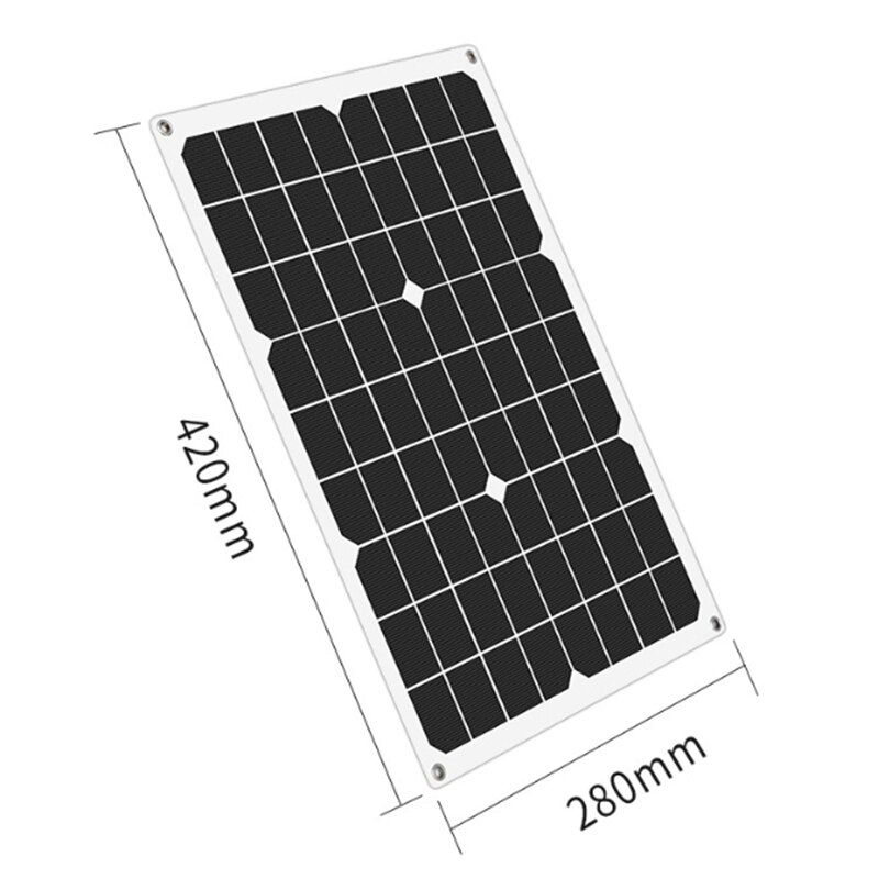 Car Solar Panel 18V20W Rural Solar Street Light Charging 12V Battery for Phone Car RV Hiking Camping