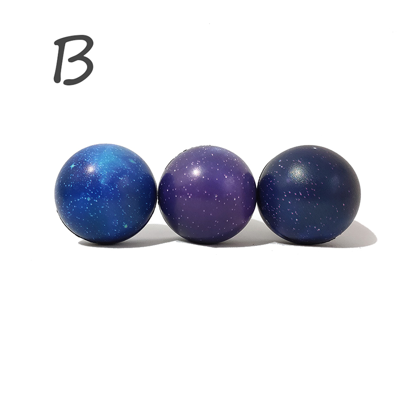 Pelota hinchable de ocho planetas para niños, juguetes, Luna, estrella, esponja, impresión elástica, pelota de estrella, juguetes educativos para aliviar el estrés, material didáctico: Gris claro