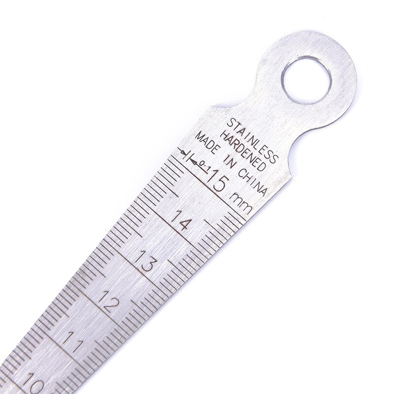Stainless Steel Taper Gauge Feeler Gap Hole Measuring Tool Double Side Wedge Feeler Hole Gap Taper Aperture Scale 1-15mm