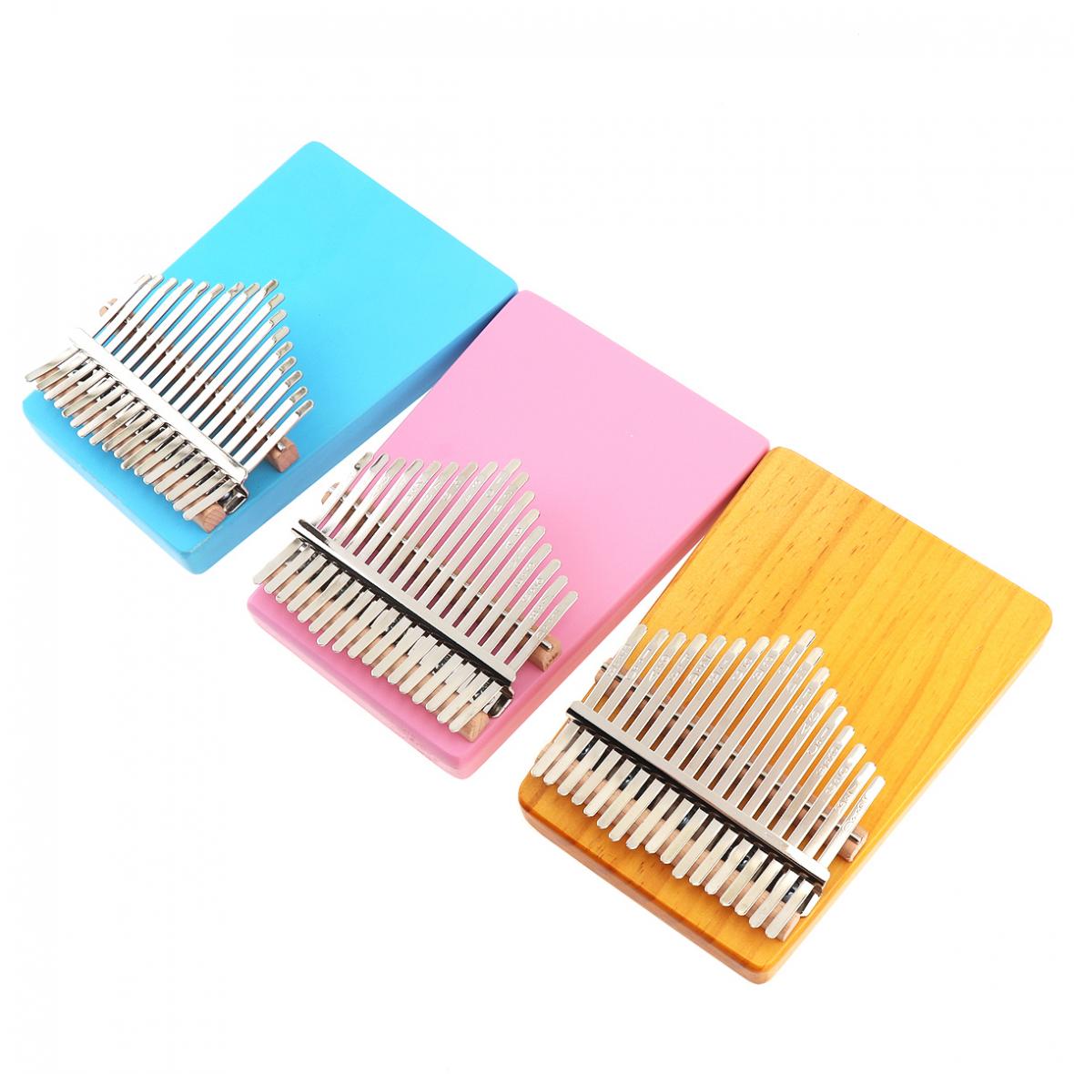 17 Key Thumb Piano Vinger Piano Kalimba Single Board Grenen Mbira Mini Toetsenbord Muziekinstrument Met Tuning Hamer