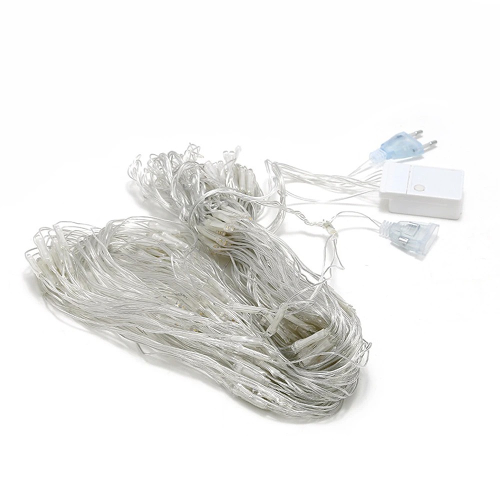 Net maille Led lumières 1.5 M/2 M/3 M LED chaîne noël fée rideau guirlande extérieure étanche pour fête jardin décoration de mariage