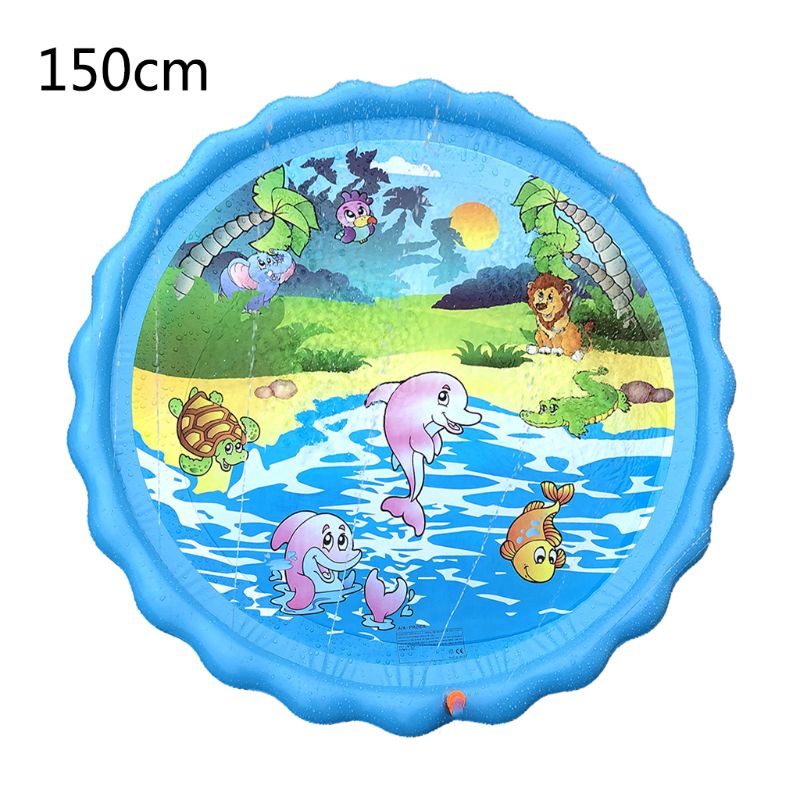 Opblaasbare Spray Water Kussen Kids Zomer Spelen Water Mat Gazon Games Pad Sprinkler Speelgoed Outdoor Bad Zwemmen Zwembad 100/130/150/170: C