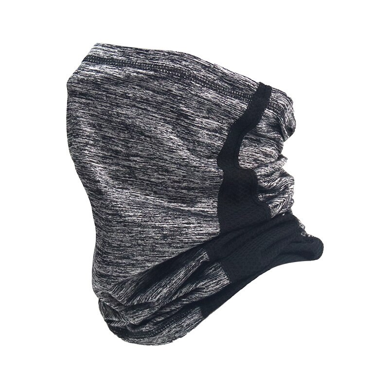 Masque cache-nez à cordon de serrage, cache-nez avec maille respirante pour Sports de plein air d&#39;été, Protection contre la poussière UV: Grey Melange
