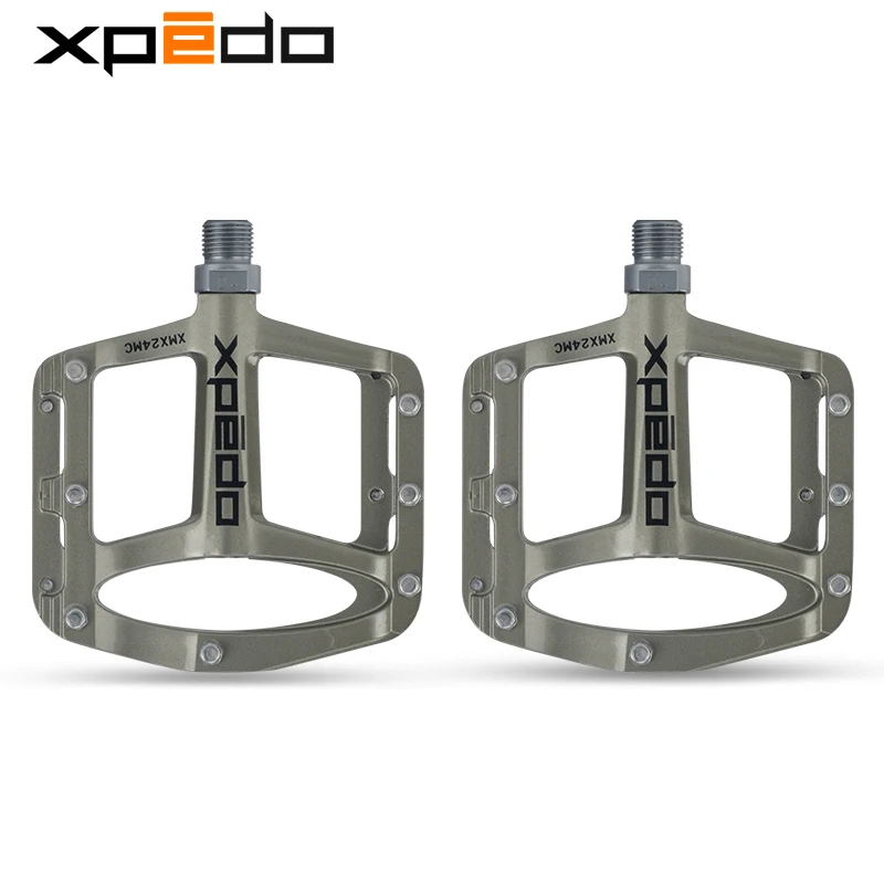 XPEDO XMX24MC Pedal de bicicleta de magnesio 2 rodamientos de cartucho husillo cr-mo pedales de bicicleta de carretera MTB piezas de ciclismo ultraligeras Wellgo: Verde