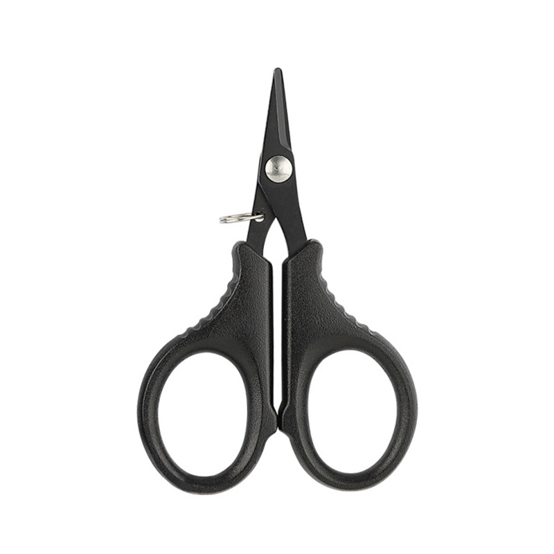 Tijeras de pesca pequeñas, mini cortador de línea de PE, señuelo de acero inoxidable (chapado de titanio de superficie), herramientas portátiles antioxidantes para tijeras de pescado: Marrón