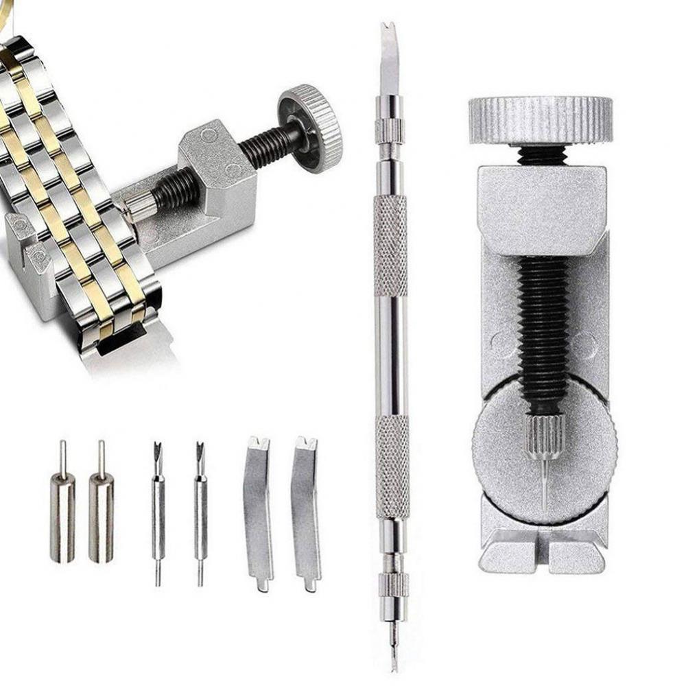 9 -teiliges set aus metall, verstellbare armbandglieder entfernen, reparaturwerkzeug für armbänder, einfach zu verwenden für uhrmacher, armbandwechsel