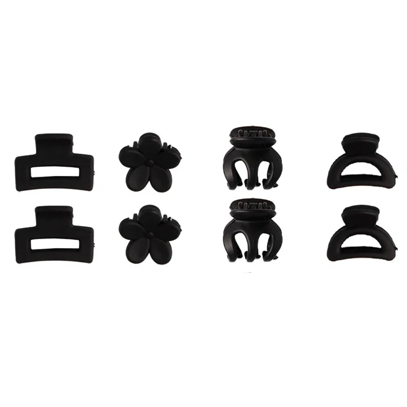 8/6 unids/set de pinzas para el cabello negras, pinza para el cabello acrílica , pasador, pinza para el pelo, tocado para mujeres y niñas, accesorios para el cabello: Rosa