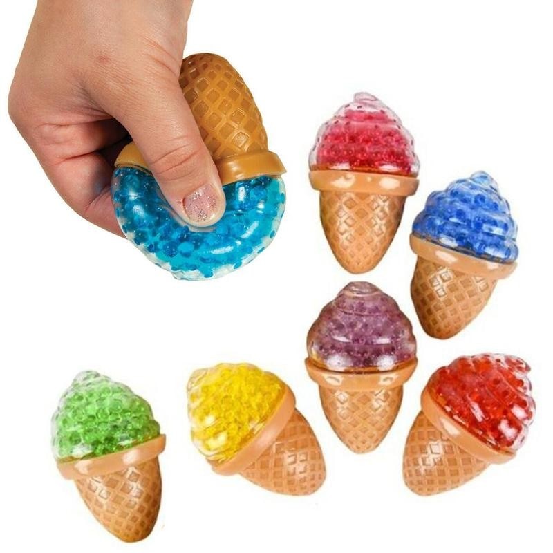 Sorvete de uva bola descompressão brinquedo squishy alívio do estresse squeeze vent bola adhd brinquedo presentes cor aleatória
