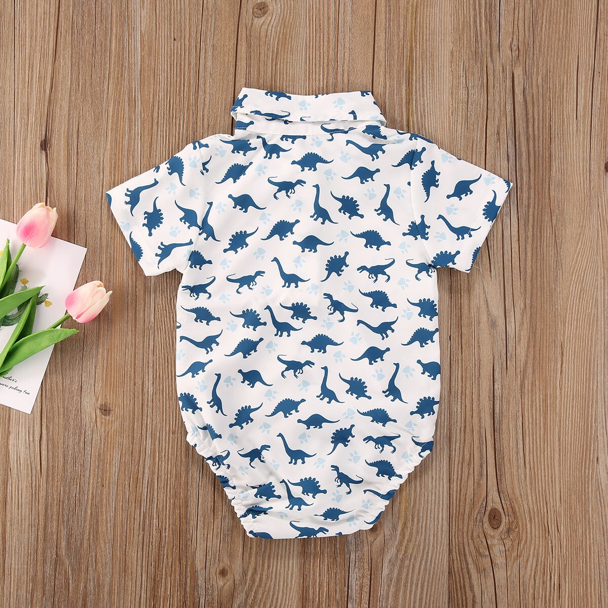 Kinderen baby's jongens zomer dinosaurus vogel ananas print korte mouwen katoenen bodysuits kleding 0-18m