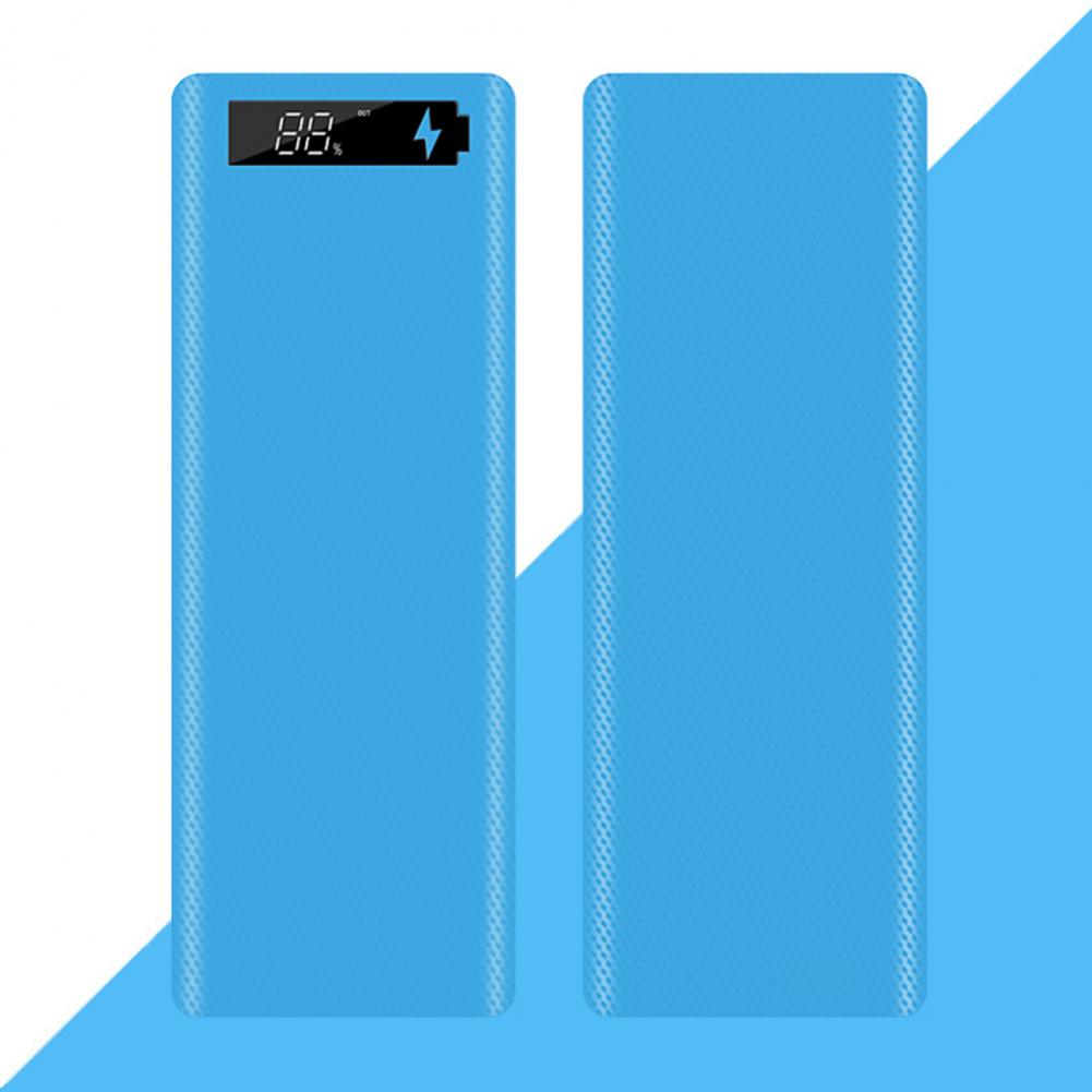 Power Bank Case Solid Color Power Bank Shell Compact Adjustable Sturdy Dual USB Ports 18650 Battery Charger DIY Case