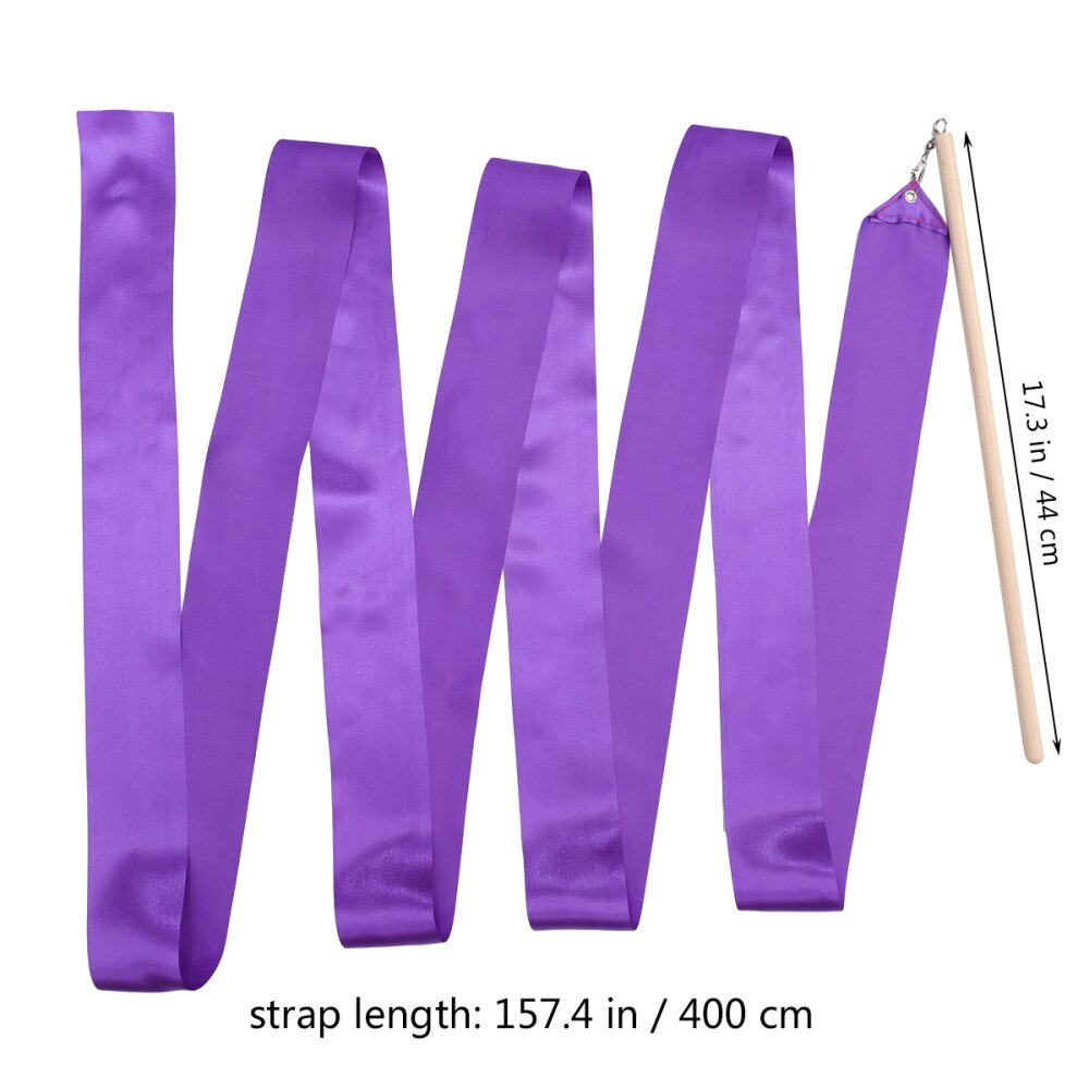 2Pcs 2m Colorful Rhythmic Gymnastics Ribbon Dancing Gymnastics Ribbon Dancing Streamers for Kids Children (Red)