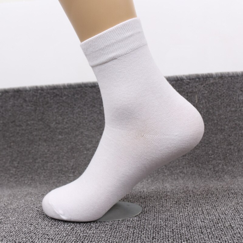 10Stck = 5 Paar Herren Baumwolle Kleid Socken Plus Große Große Größe 44, 45, 46, 47, 48, Geschäft Kleid socken Calcetines Klassische Sox Meias: B Weiß