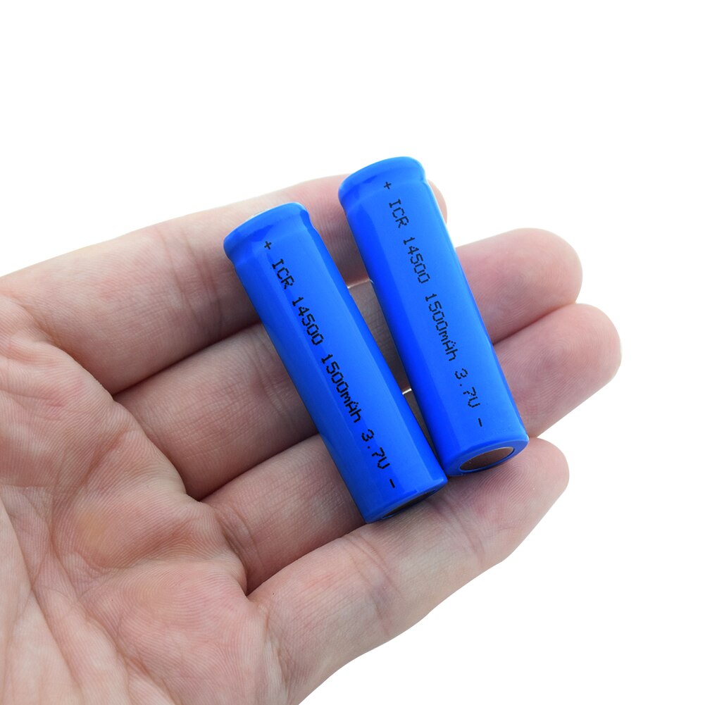 1/2/4/6/8/10Pcs ICR 14500 Li-ion Rechargeable Batteries 3.7V 1500mAh Lithium Battery Replacement For Torch Power Bank Flashlight