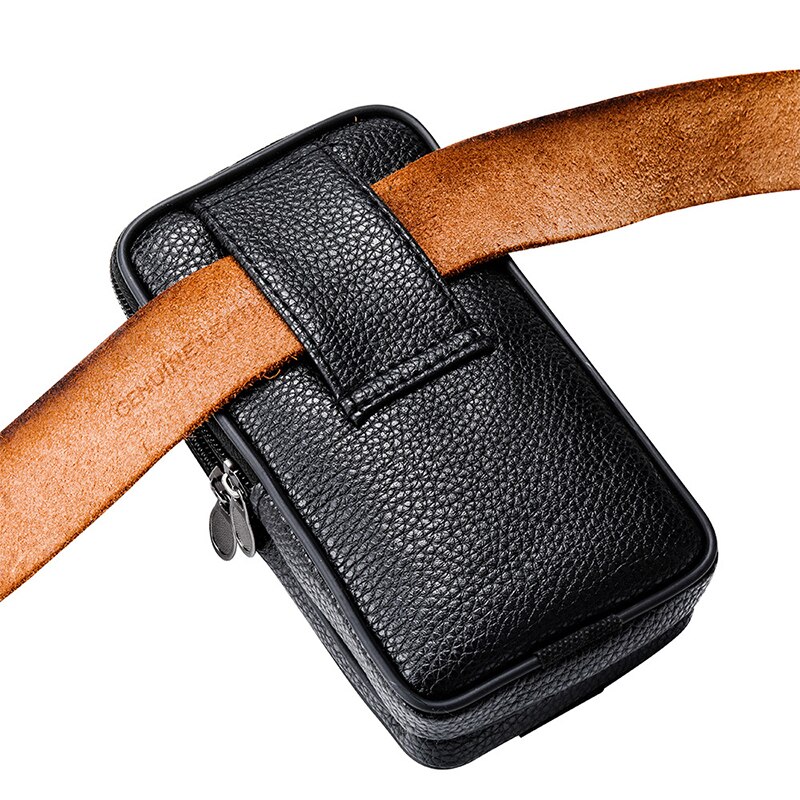 praktisch Taille Tasche 6,8 zoll Für iPhone Samsung Xiaomi Huawei Gürtel Clip Schleife Halfter Beutel fallen Leder Abdeckung Gürtel taille Tasche