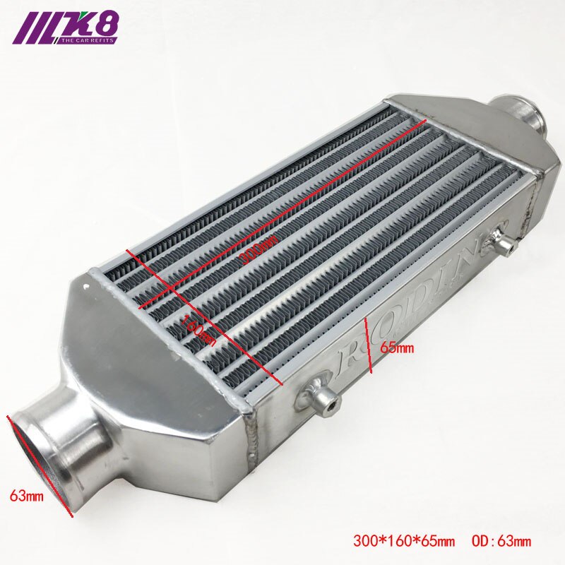 Front Mount intercooler 300*160*65mm Universal Turbo Intercooler bar&plate OD=63mm RODIN