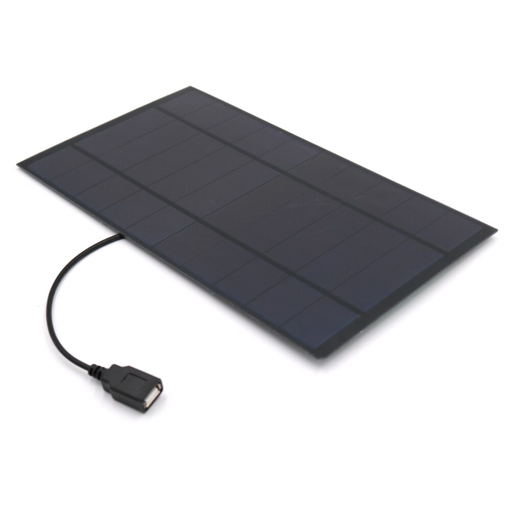 7 5 4 3 2 W Watts Output USB Solar Cell Outdoor 18650 Battery Charger USB Female Port 5 V Charge Regulators Solar Panel