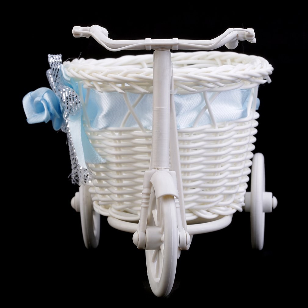 Beauté rotin Tricycle vélo fleur panier Vase stockage jardin mariage fête décoration bureau chambre tenant bonbons